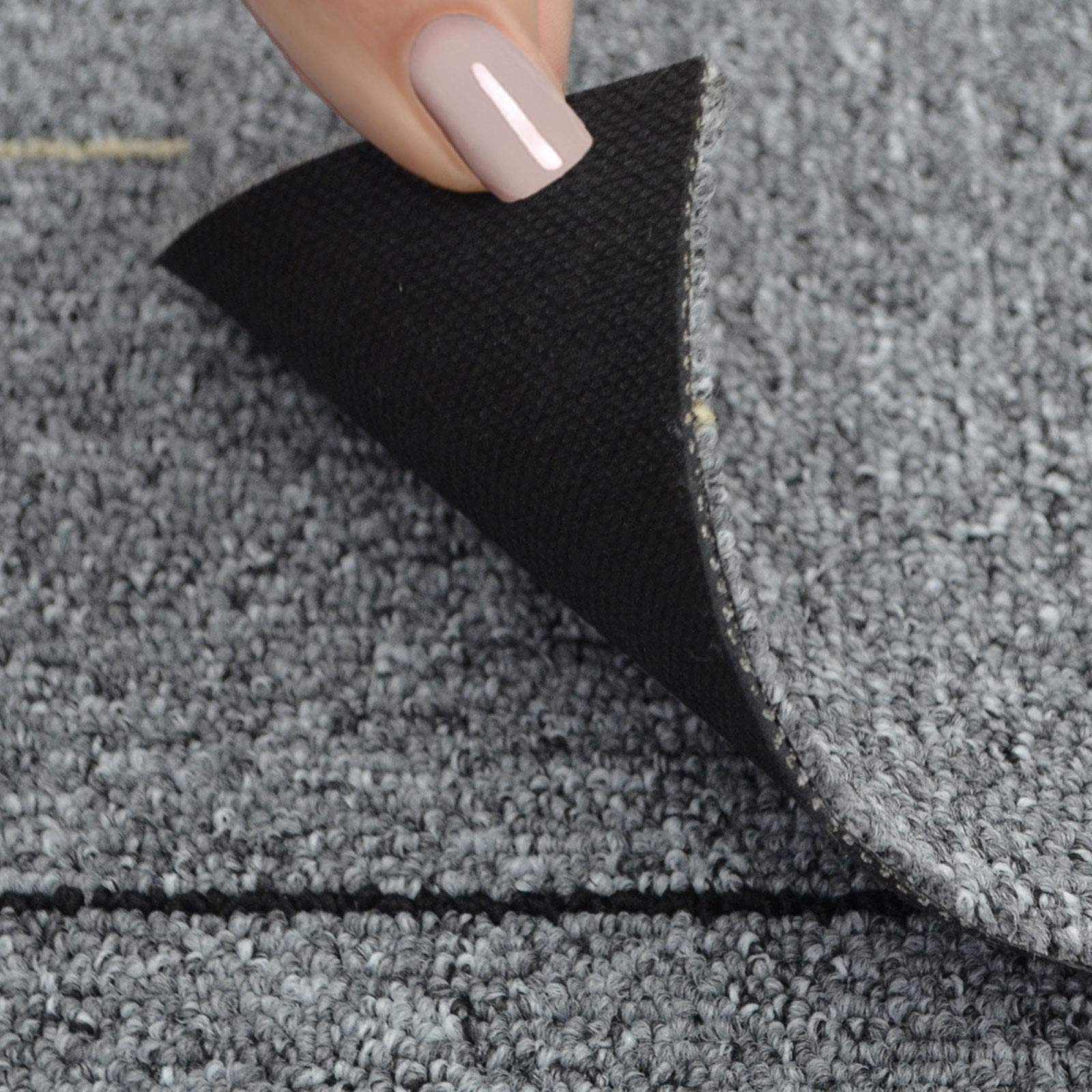 casa pura Dalle Moquette Intérieur - Moquette Épaisse | Carreaux Autoportants 50x50cm | Moquette Bureau, Commerce, Maison | Grise - 24 Pièces, 6m²