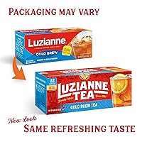Vista 3 de Bolsitas de té helado Luzianne sin endulzar, tamaño familiar, té negro, 22 unidades (caja de 1)