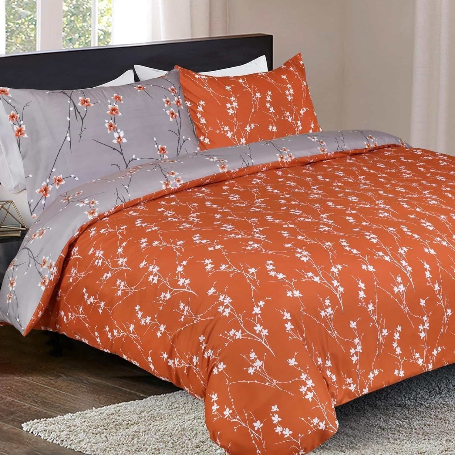 Fleurs sets de housse couette 220x240 finitions haut de gamme