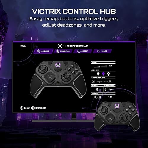Miniatura 9 de Turtle Beach Victrix Pro BFG Reloaded Wireless Gaming Controller Licensed for Xbox Series XS, Xbox One, PC Gamepad, Bluetooth, Fightpad, Hall-Effect