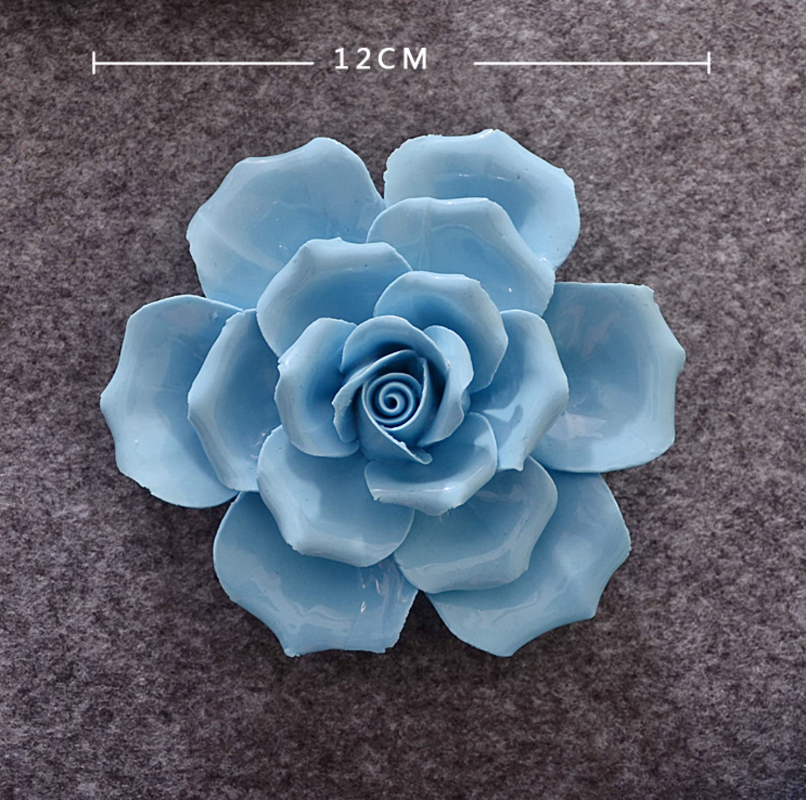 MHART66 - 3 Pezzi Stampe Su Tela Fiore Blu | 30x40 Cm L'una | Quadri Moderni Pronti Da Appendere