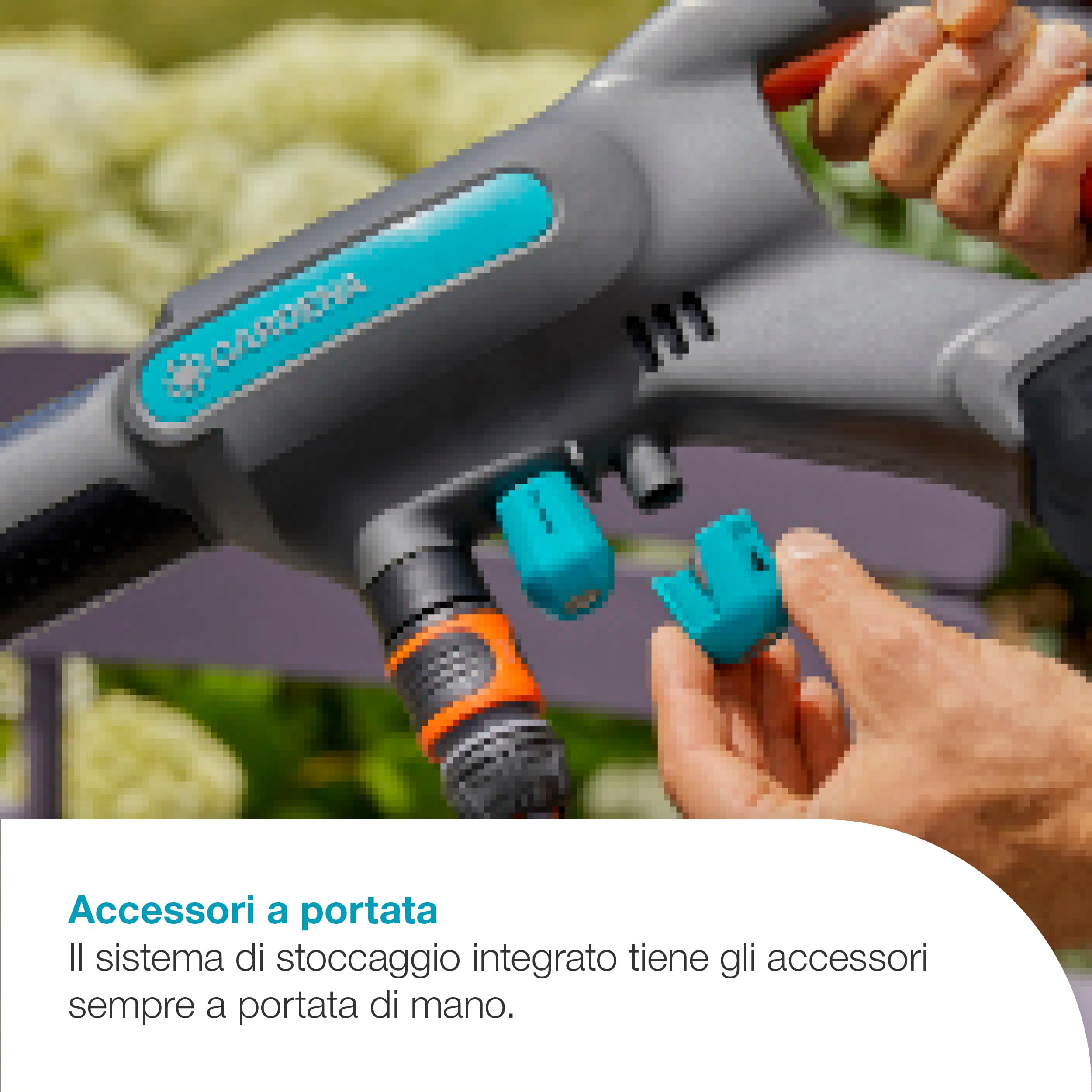 Gardena Idropulitrice Media Pressione A Batteria AquaClean 24/18V P4A Set Premium: Accessori aggiuntivi, Pressione dell'acqua regolabile, Ugelli intercambiabili, 3 modalità di pulizia (14800-31)