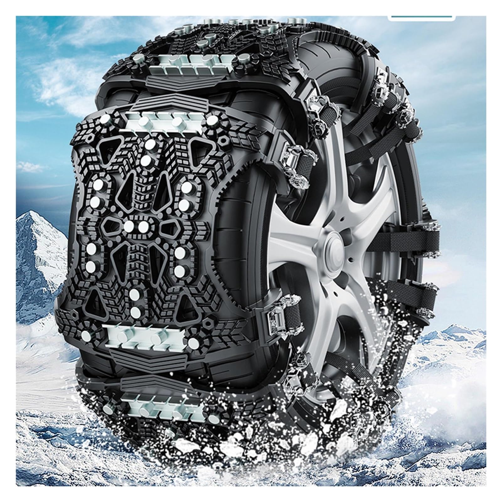 Cadenas de nieve universales for neumáticos de automóvil, cadenas de nieve for ruedas de coche, for invierno for SUV cadenas de nieve for neumáticos de coche(2pcs Yellow)