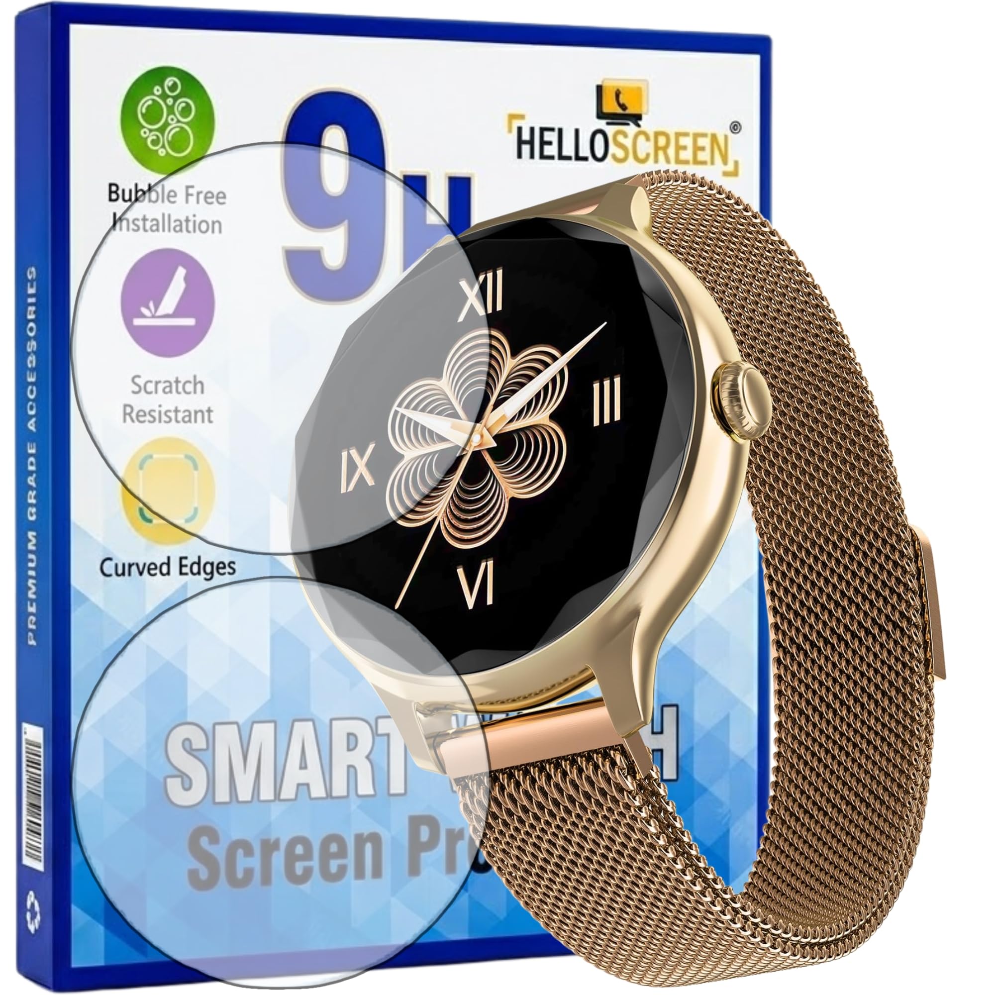 2-Pack Screen Protector for Noise Diva 1.1 inch Smartwatch – Flexible TPU Screen Guard, HD Clear, Anti Scratch, Bubble Free, Full Coverage Film – Not Tempered Glass-picture-27