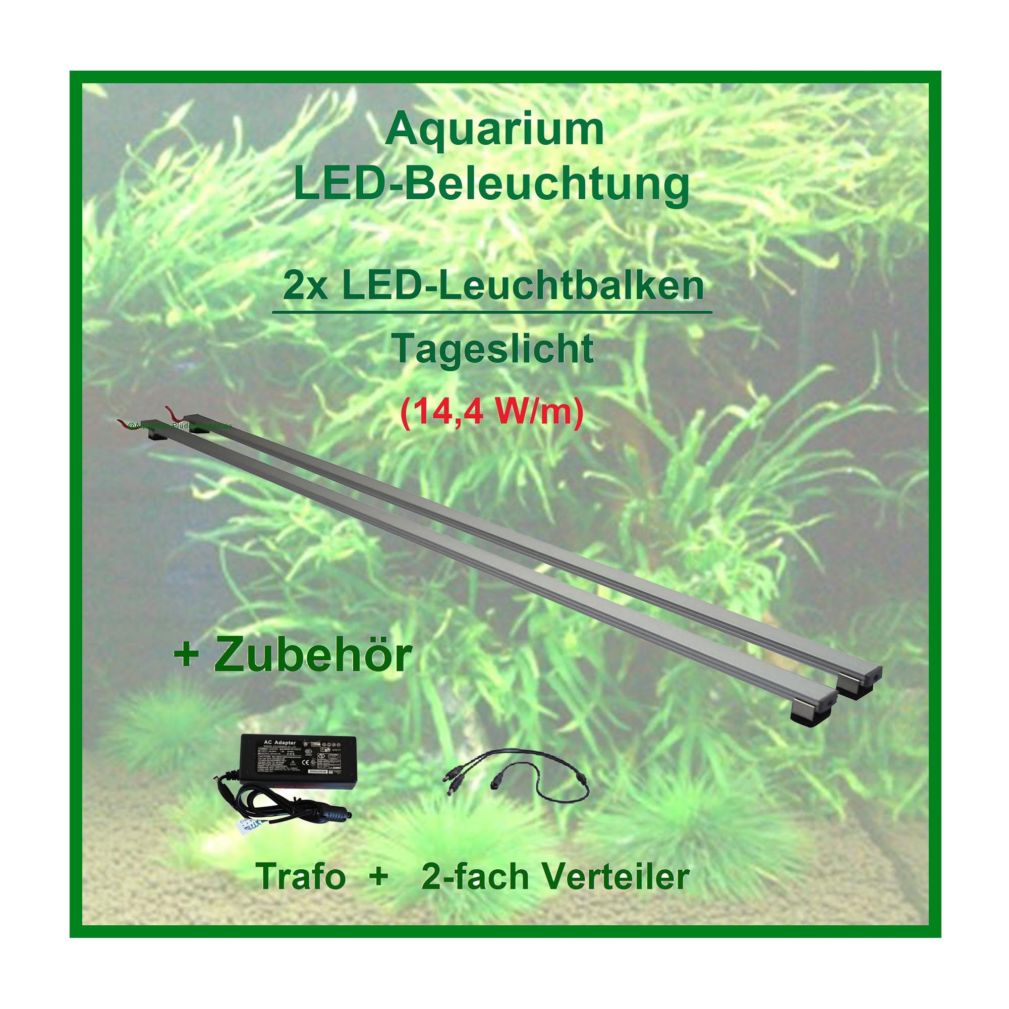 Aquarium LED Beleuchtung 2x 160 cm für Gesellschafts- und Planzenaquarium