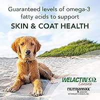 Vista 3 de Nutramax Welactin Omega-3 - Suplemento líquido para la salud de la piel y el pelaje para perros, paquete de 3, 360 cápsulas blandas en total