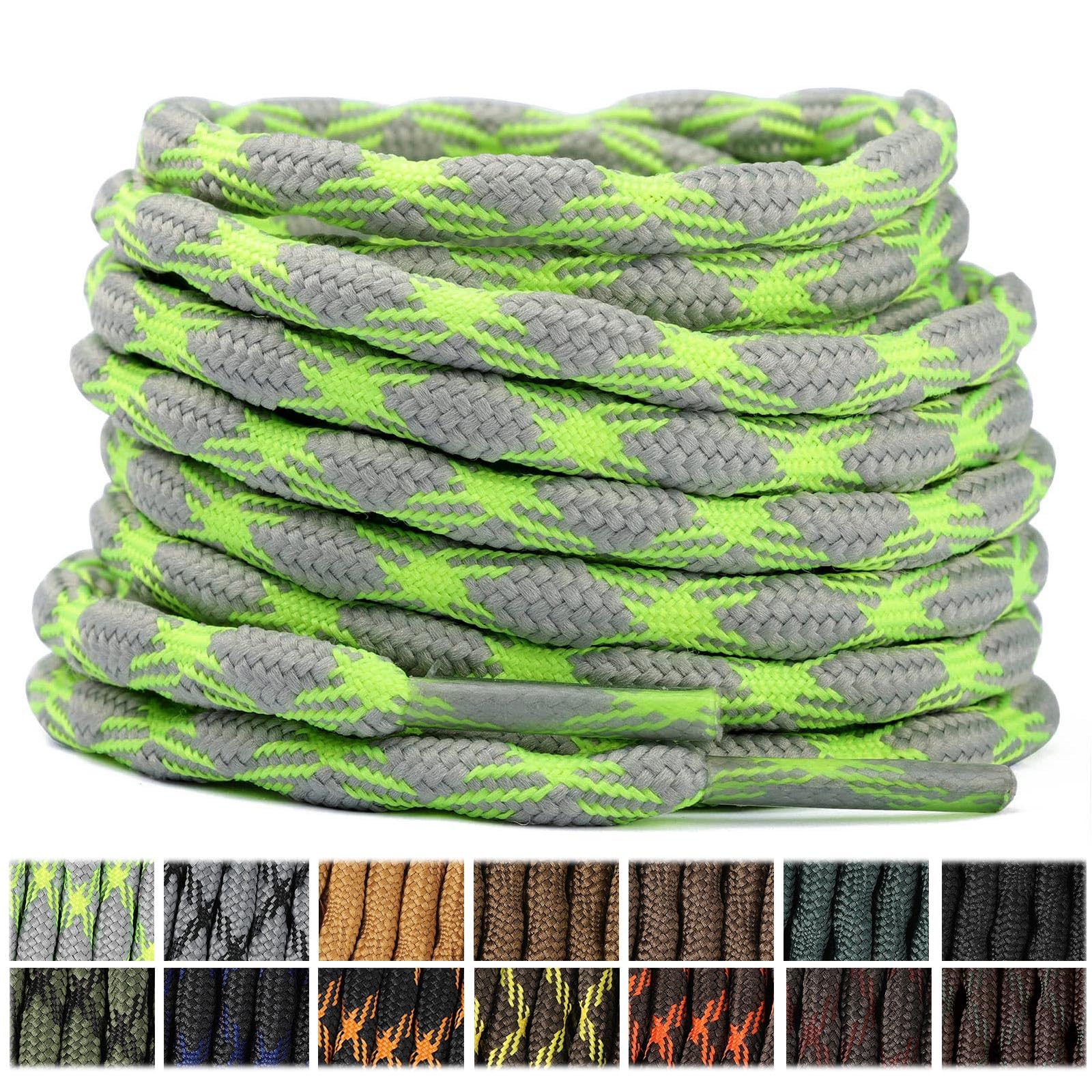 Stepace 2 Pares Cordones Redondos 4,5mm para Botas de Senderismo, Montaña y Trabajo, Cordones de Nylon Resistentes para Trekking — view 35