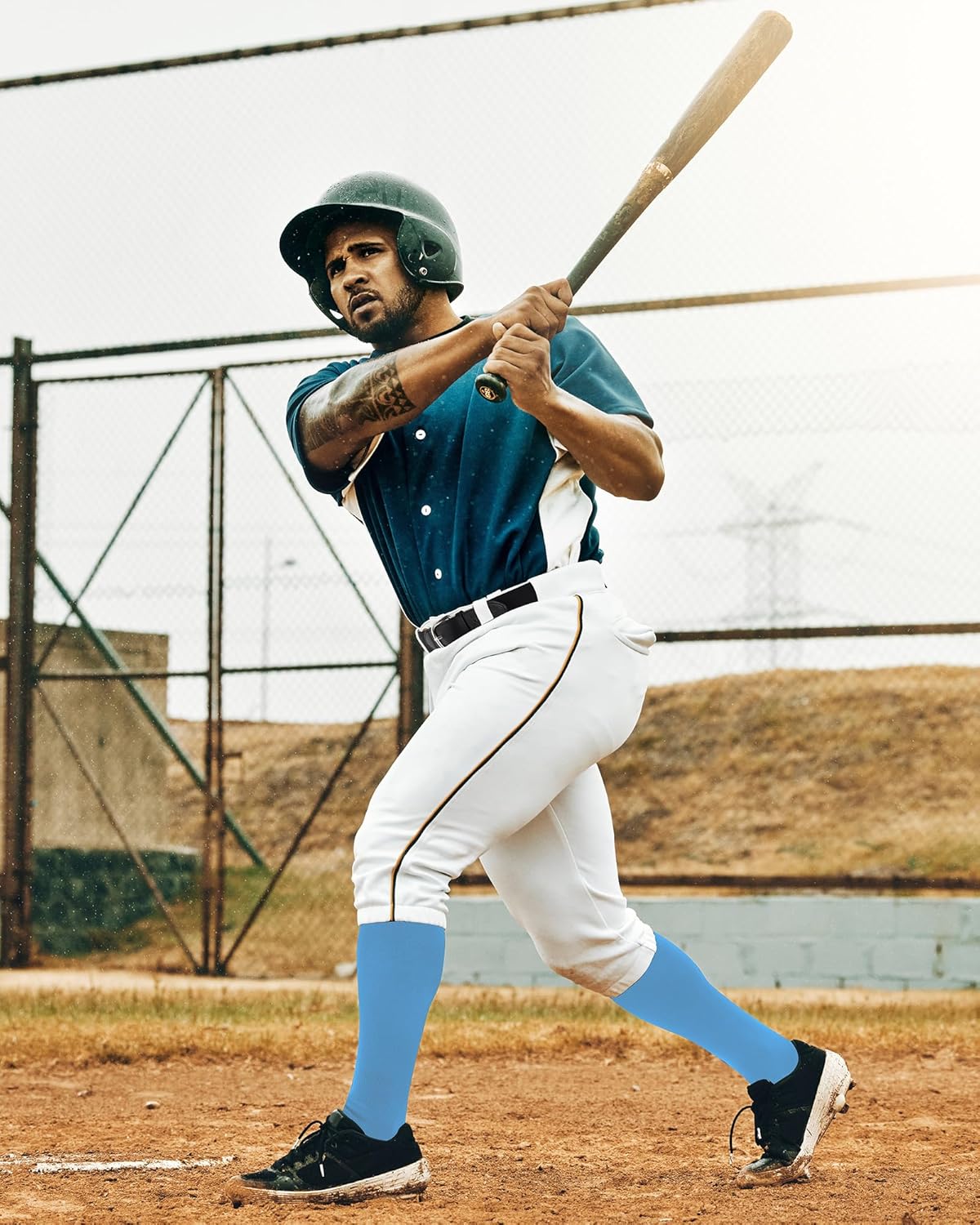 High Football Socks Multiple Sizes over the Knee Baseball Socks Extra Long for Youth Women and Men - Image 3