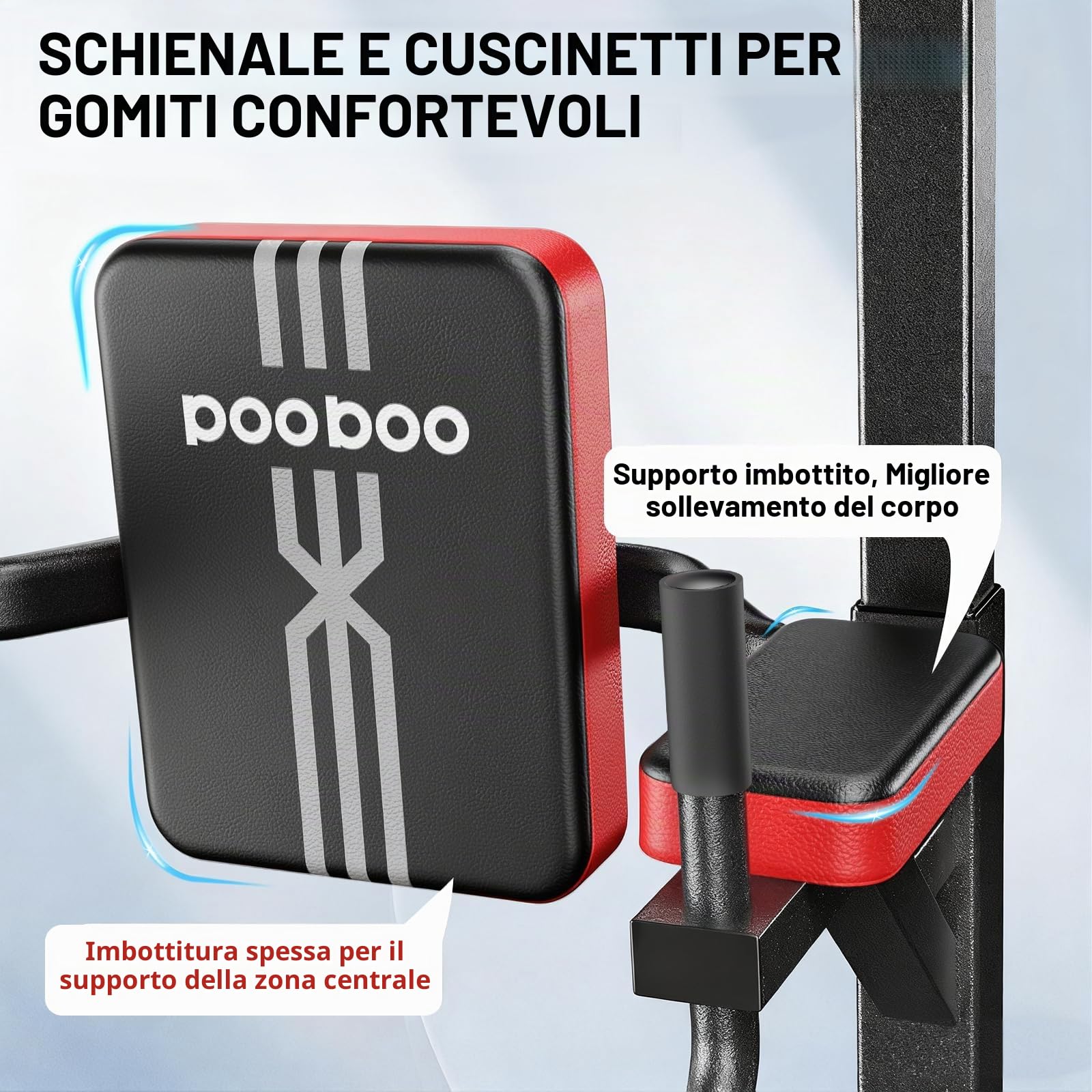 Barra per trazioni, stazione di trazione, con cavo integrato, 204,1 kg, multifunzione, regolabile in altezza, attrezzatura per allenamento di forza per palestra a casa