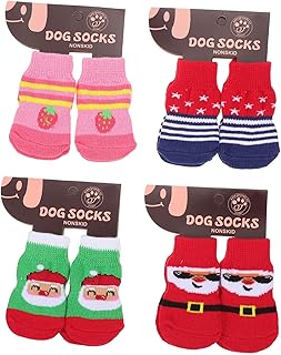 BESTOYARD 16 Pçs Meias Para Cachorro Meias Fofas Meias Antiderrapantes Meias De Inverno Meias Para Cachorro De Interior Meias Quentes Para Cachorro Meias Para Cachorro Pequeno Meias Quentes