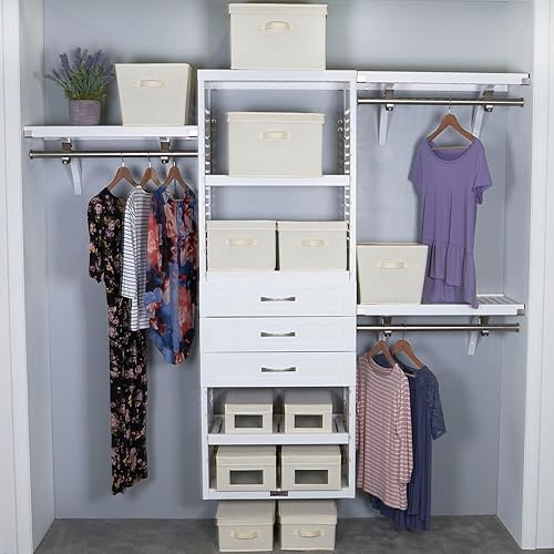 Miniatura 9 de Household Essentials Caja de zapatos pequeña con frente caída, paquete de 2, beige