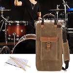 Damero Drum Stick Bag, Drumstick Holder Bag with Handles and Detachable Shoulder Strap, Stick Bag for Drumsticks and Mallets for Drummers, Beginners in Band, Gig