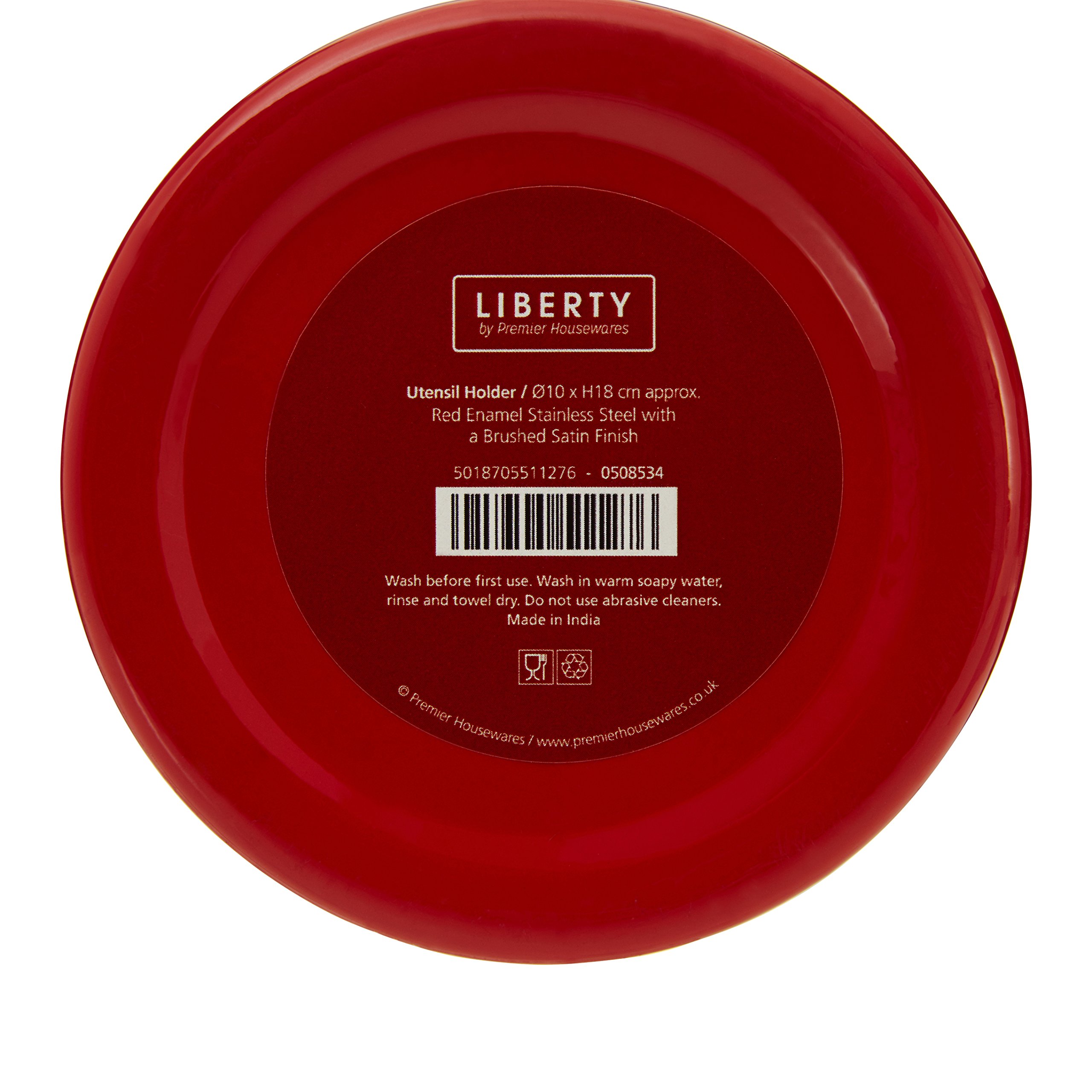 Premier Housewares uchwyt na przybory & bdquo Liberty & ldquo czerwony, emalia, 10x10x18