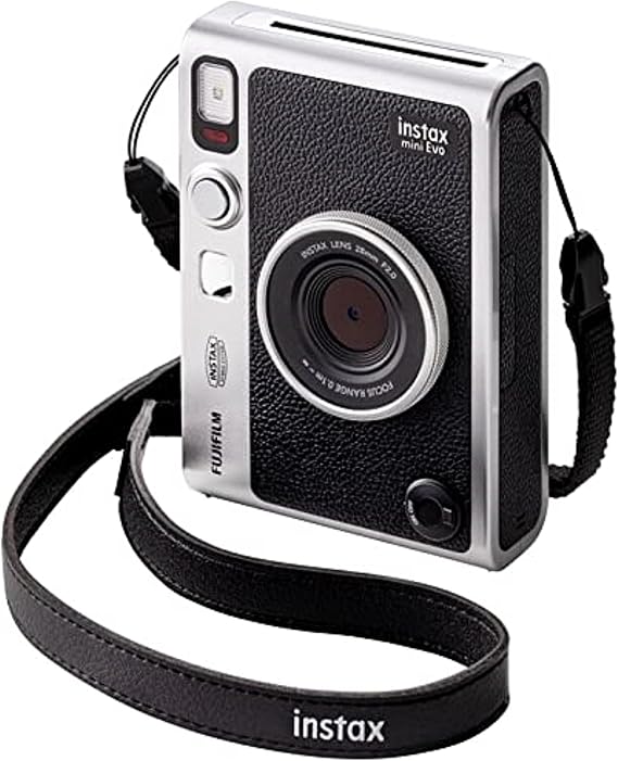 Instax mini EVO 2-in-1 Photo Camera and Printer with a 2.7 inch LCD Screen, 10 Lens and 10 Film Effects, mini Film Format, Black