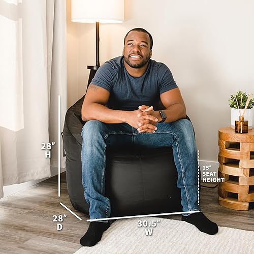 Miniatura 98 de Big Joe Milano Outdoor - Puf para exteriores, color blanco marino Cuero Montana Negro,Smartmax negro,Caribou,Carmel Montana Cuero,Blazer de