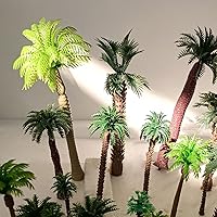 Vista 2 de 36pcs Palm Trees, Ho Scale Bushes, Plastic Trees for Projects 1.5-6 inch(3-16 cm), Miniature Trees