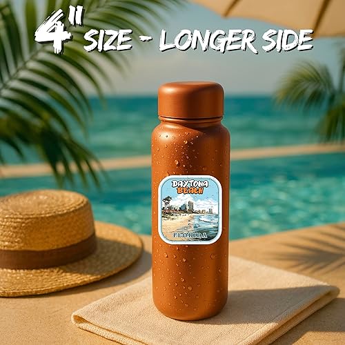 Miniatura 4 de Daytona Beach Florida - Adhesivo de recuerdo de viaje costero de 4 pulgadas, calcomanía de vinilo impermeable para laptop, botella de agua, vaso de