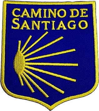 Camino De Santiago Patch 3 Inch Embroidered Iron/Sew on Badge Way of St James Scallop Shell Pilgrim Walk Souvenir