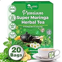 Vista 46 de TOG999, 60 bolsas de té de hoja de moringa premium, 100% natural y puro. Té de hierbas de moringa de hojas sueltas. Sin azúcar, sin cafeína, sin
