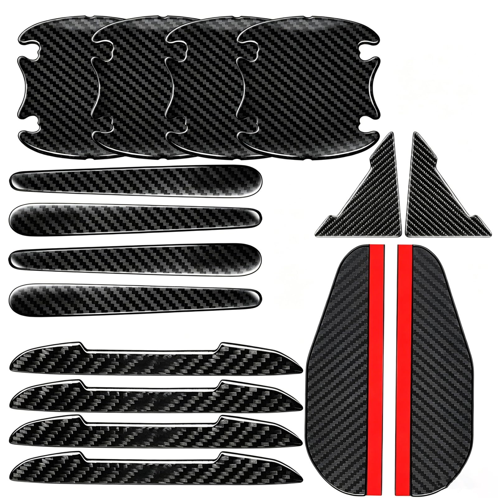 RFUJBPDZA Car Bumper Strips, For Polo Type AW 6C 6R 9N3 9N 6N2 6N 86C 2F 86 Door Edge Protectors Handle Scratch Guard Shock Absorbing Cushioning Stickers