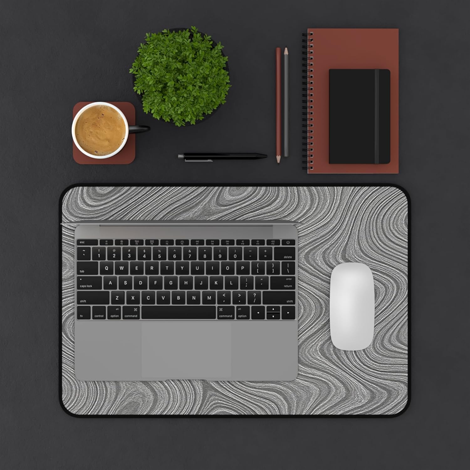 Neoprene Mouse Pad for Gaming, Anti-Fray Stitched Edges, Super Thick with Special-Textured Surface, Compact Desk Pad for Office & Home, Premium Large Gaming Mouse Pad Deskmat (Damascus, 12x18)