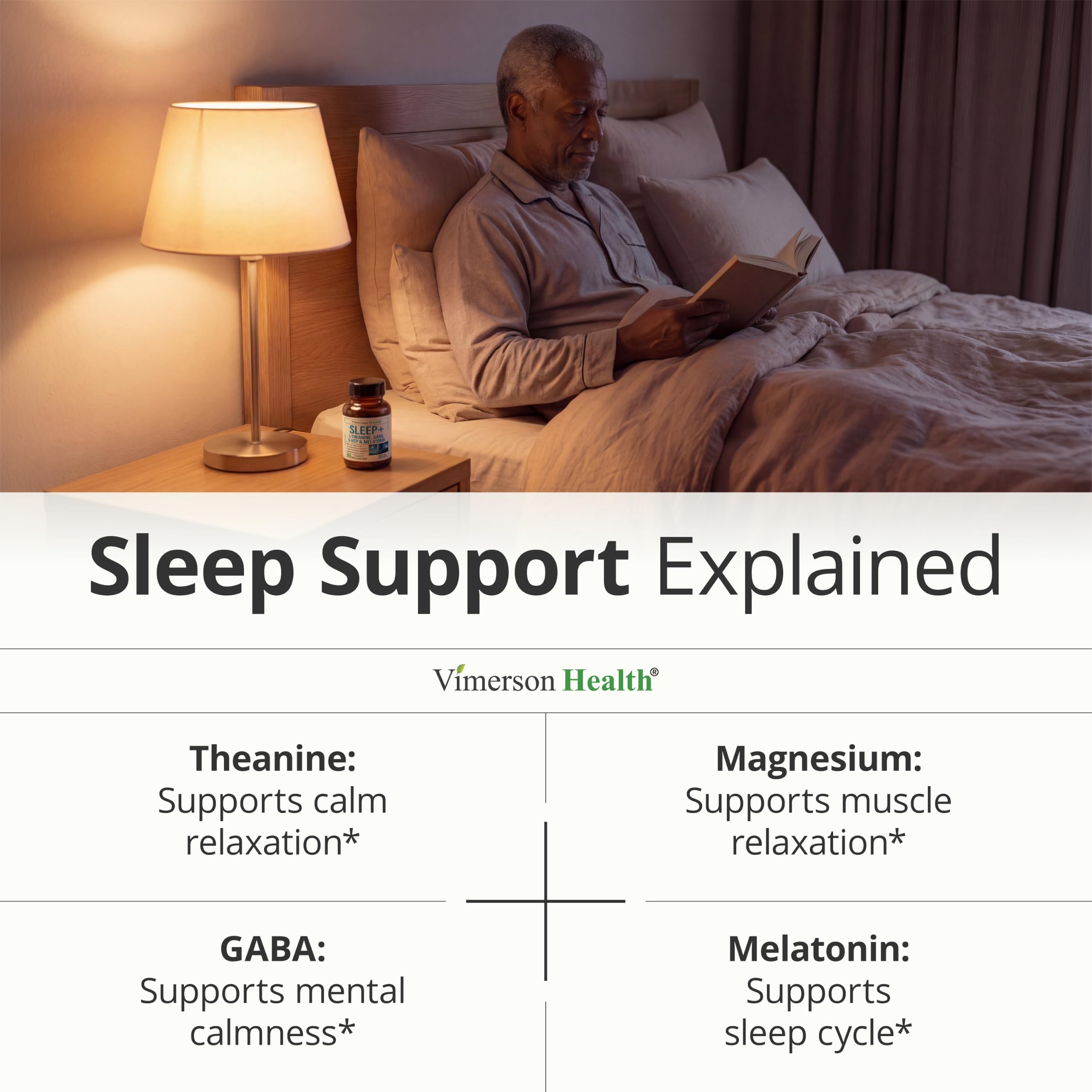 Sleep Aids for Adults - L-Theanine 400mg, GABA & Melatonin 2mg, 60 Capsules — Amazon image 3