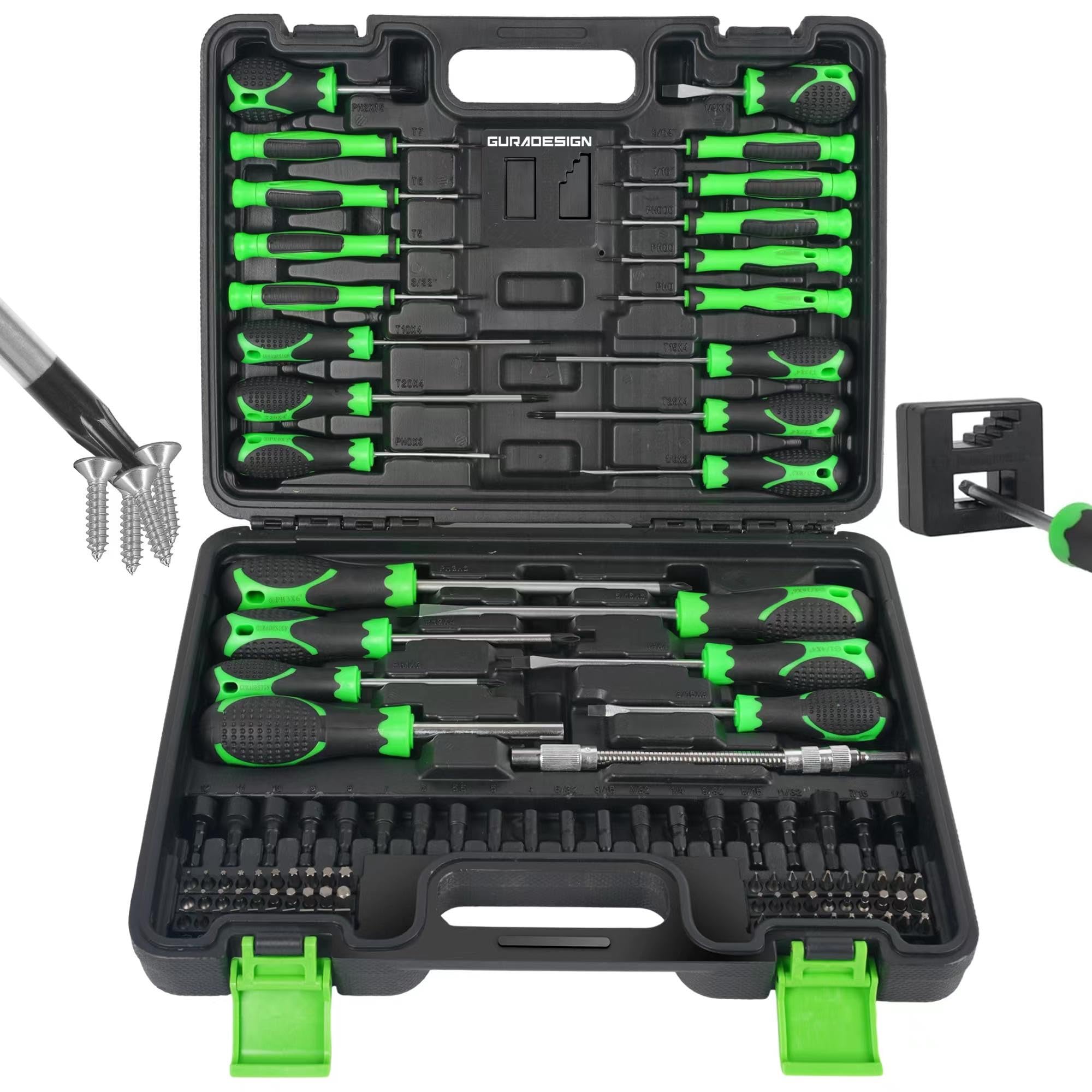 Amazon.com: GURADESIGN 107-Piece Magnetic Screwdrivers Set