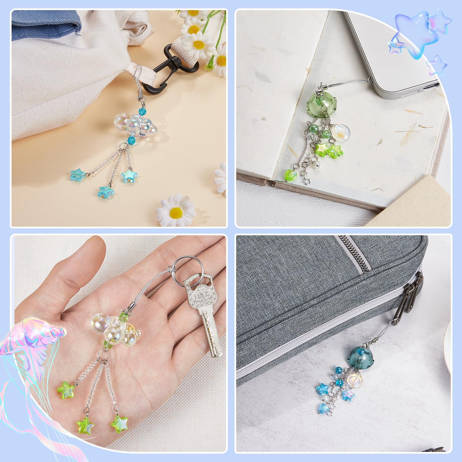Monstertje sleutelhanger/tassenhanger - Hearts