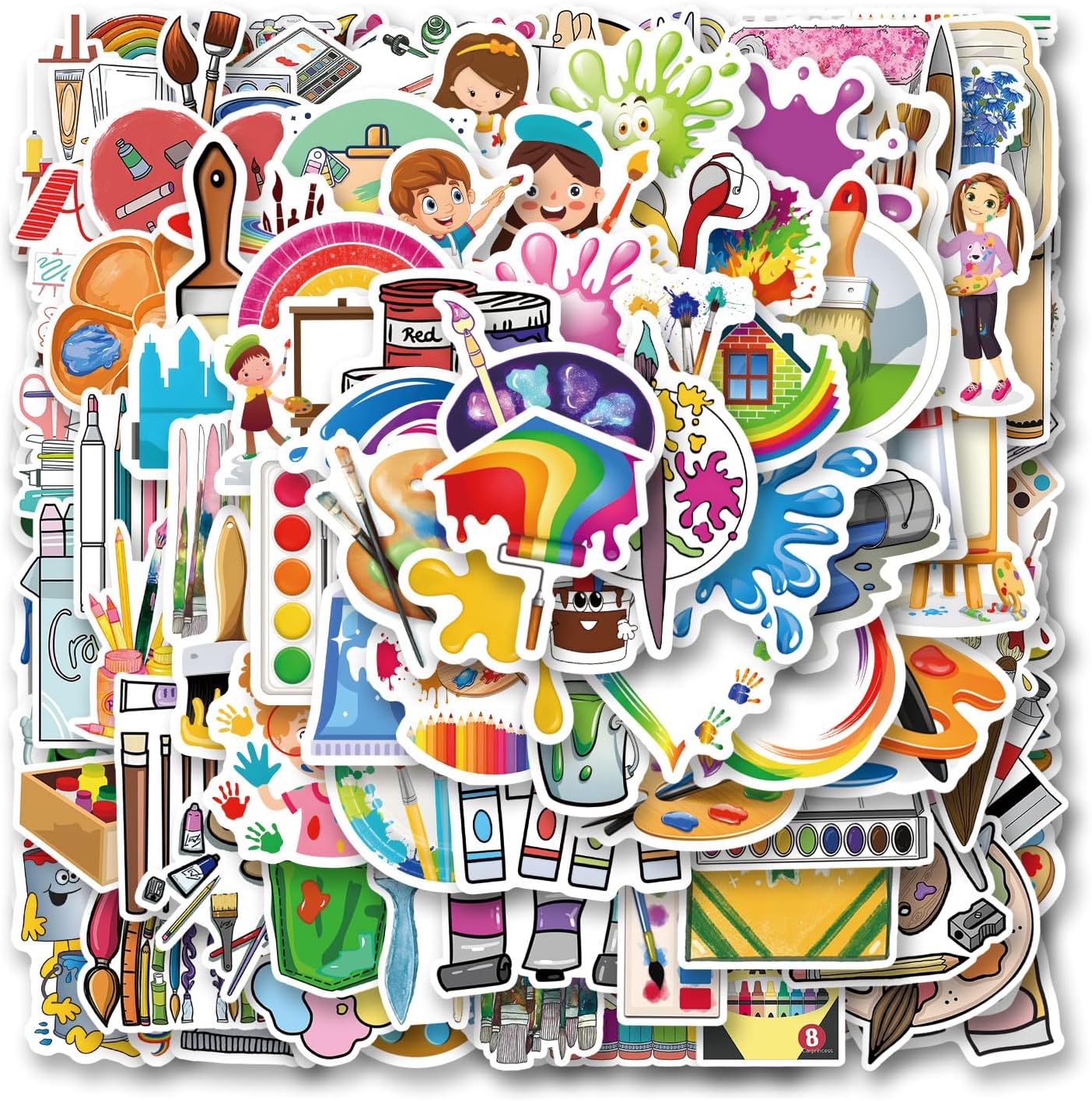 Pack Art Painting Stickers 100Pcs for Decoration Water Bottle Bike Skateboard Luggage Toy Snowboard Helmet Motorcycle Gifts