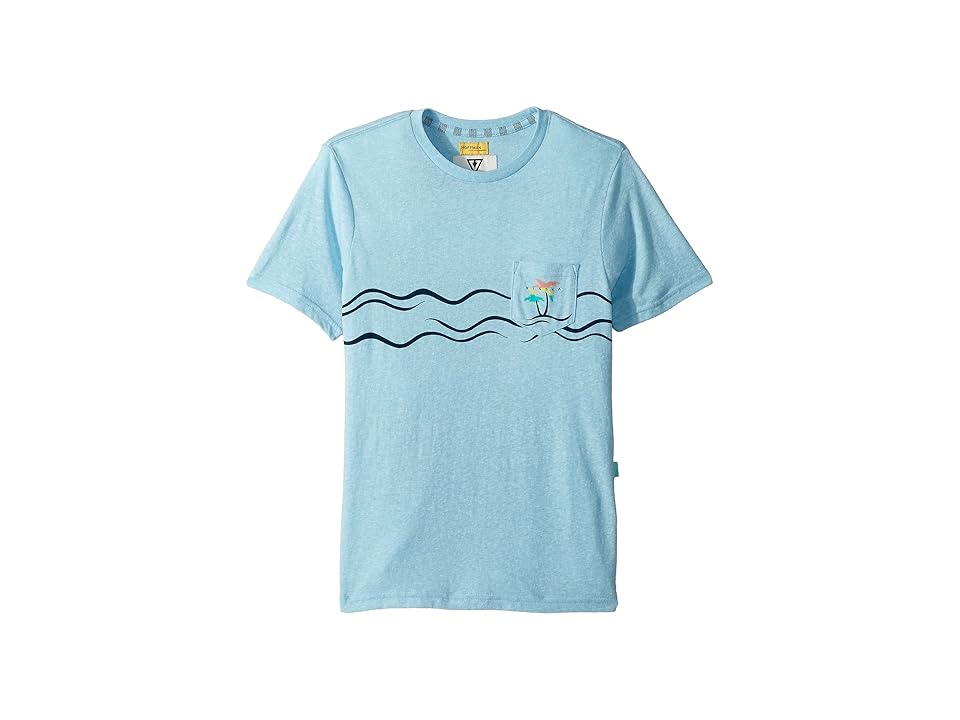 

VISSLA Kids Palmere Short Sleeve Knit Top (Big Kids) (Pacific Blue Heather) Boy's Short Sleeve Knit
