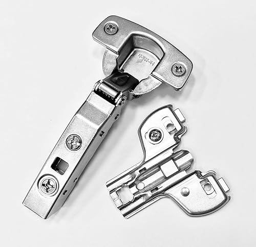 Miniatura 6 de Hettich Euro 110 Bisagra de superposición completa de cierre suave y placa de marco de cara de leva de 0.177 in (bisagra con placa de 0.177 in)