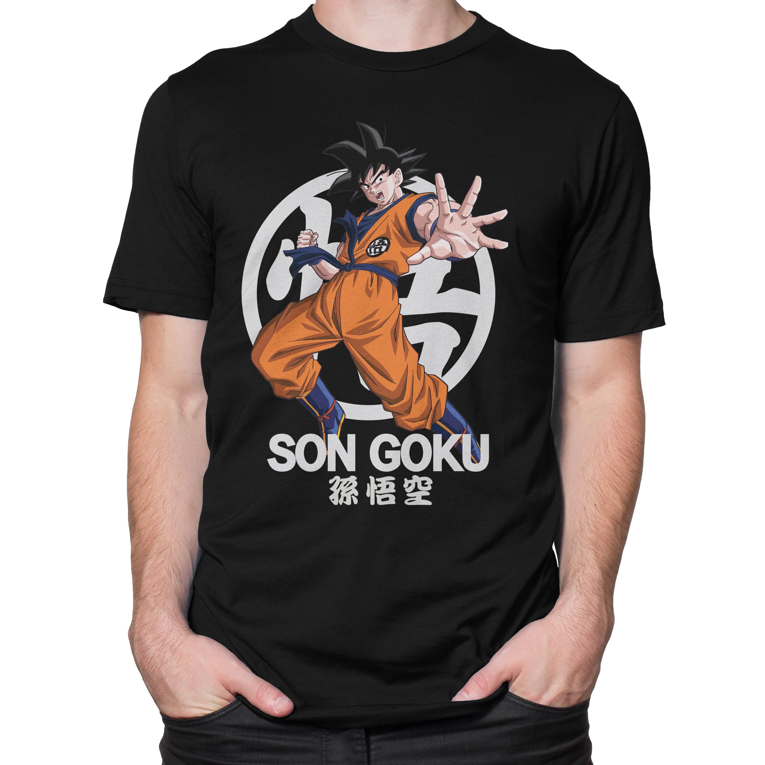 Dragon Ball Z Camiseta | Artículo Licenciado Oficial | Goku | Negro | XXL