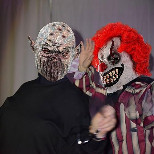 Miniatura 59 de YU FENG Máscara de disfraz para Halloween, mascarada, cosplay, fiesta divertida