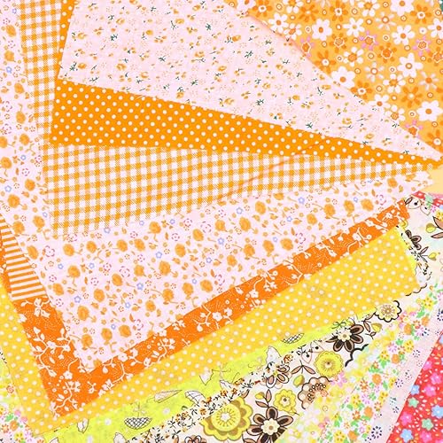 Miniatura 2 de EXCEART 35 Pieces Quilted Fabric Sewing Patchwork Fabric Cotton Bundles Cotton Fabric Sewing Tissue Cloth Bundle Squares Charm Squares Cotton