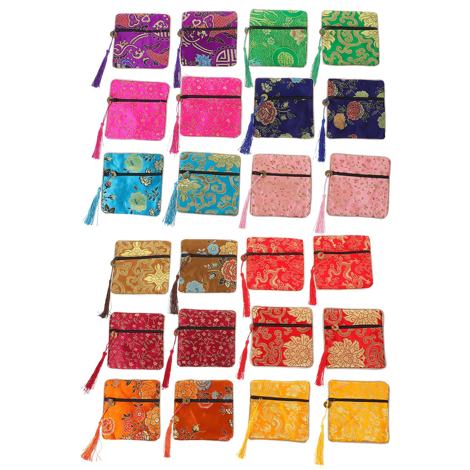 Bolsas de brocado para joyería evite enredos de collares con saquitos de viaje 8