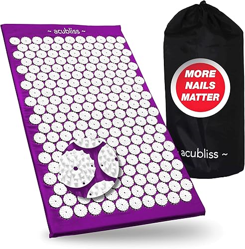 Alfombrilla de acupresión de alta calidad, 8,358 puntos de presión de acupuntura para aliviar el dolor de espalda, mayor energía, relajación con