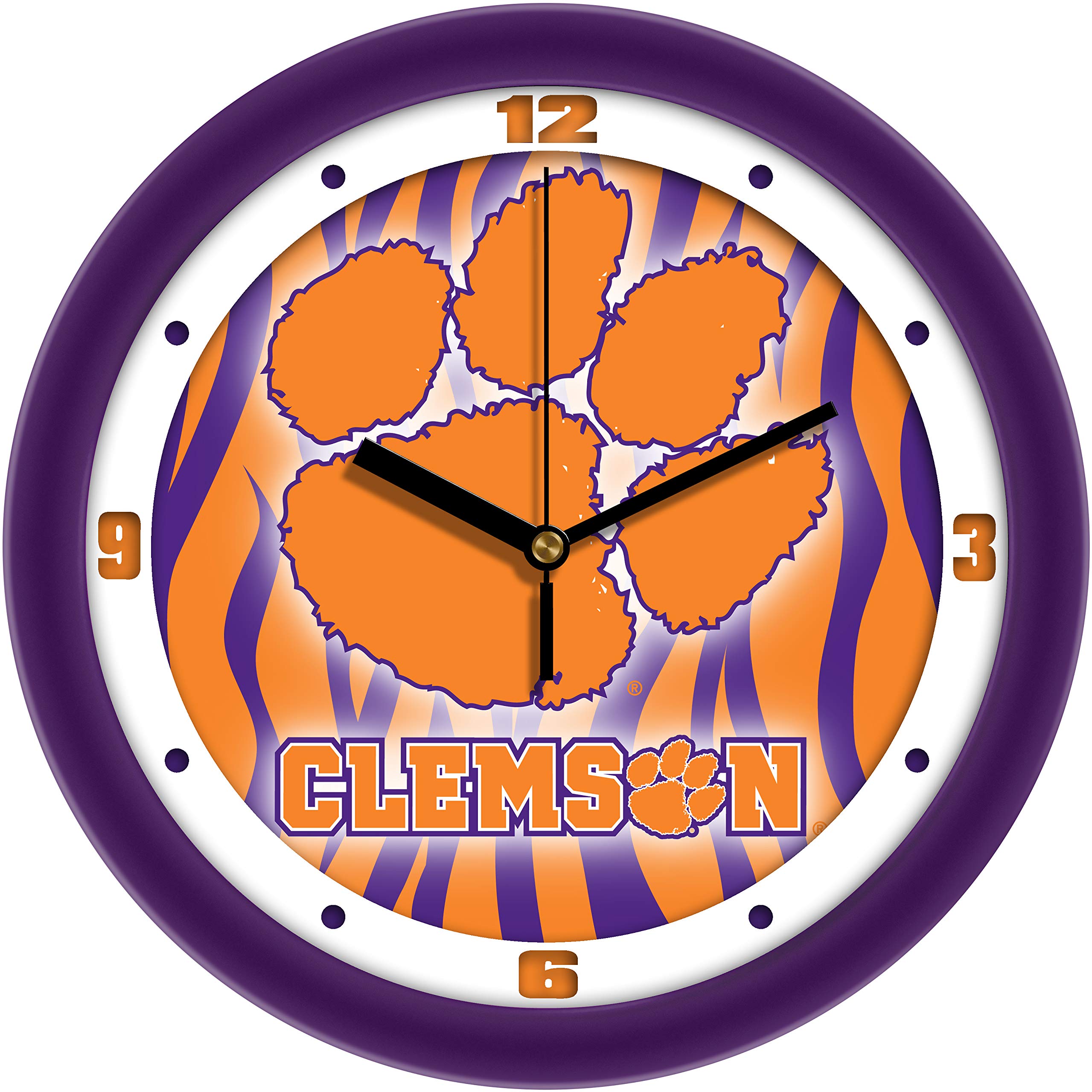 SunTime Clemson Tigers Dimension Wall Clock - 11.5 Inch College Team