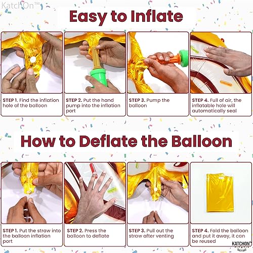 Miniatura 5 de KatchOn, Globo gigante con forma de dona del número 6  40 pulgadas  Globo de dona 6 para decoración de fiesta de cumpleaños en forma de dona, número