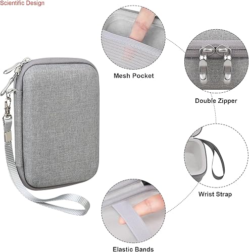 Vista 18 de Elonbo Estuche de transporte para mini impresora T02, compatible con Memoking/Omezizy/Memoqueen/Phomemo/Ponek T02, bolsa portátil para etiquetadora