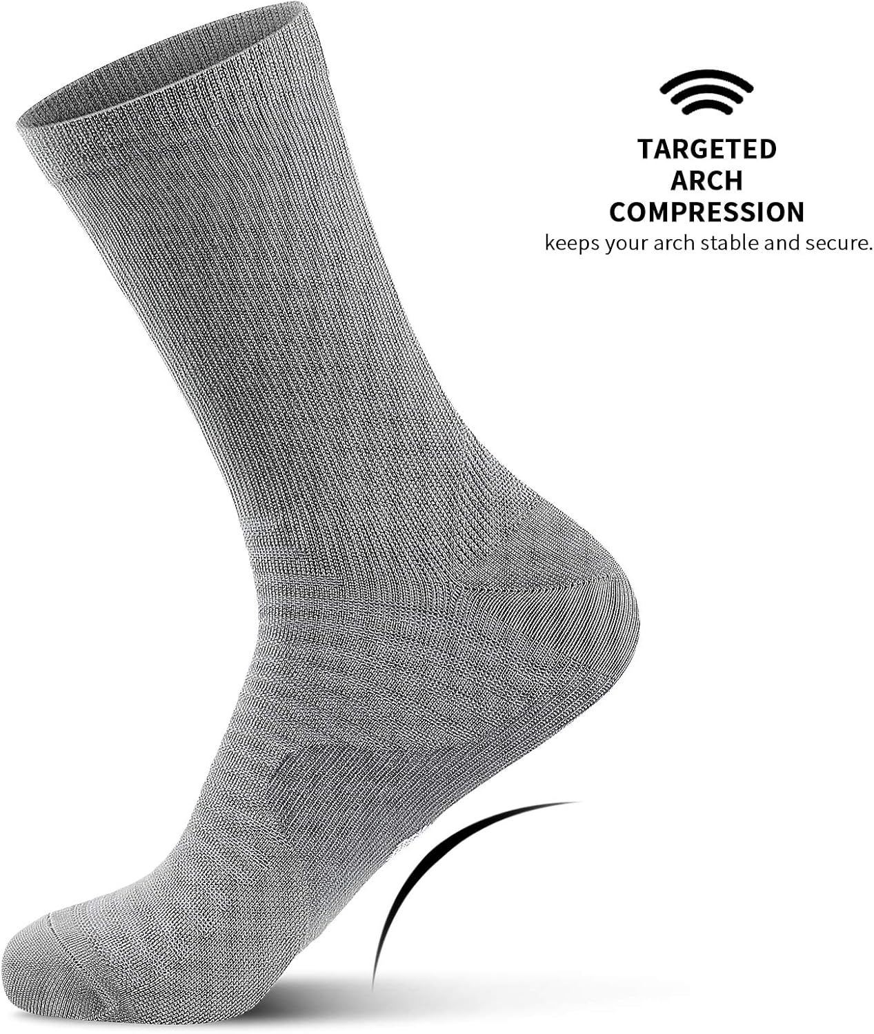 PAPLUS Compression Athletic Crew Socks (6 Pairs) for Men & Women - Image 5