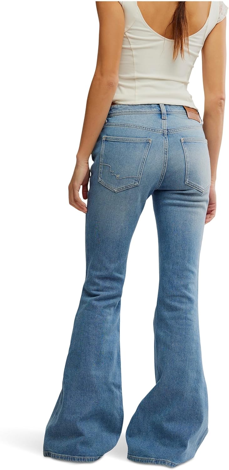 Free People Womens We The Free Love Bomb Flare Jeans - Image 3