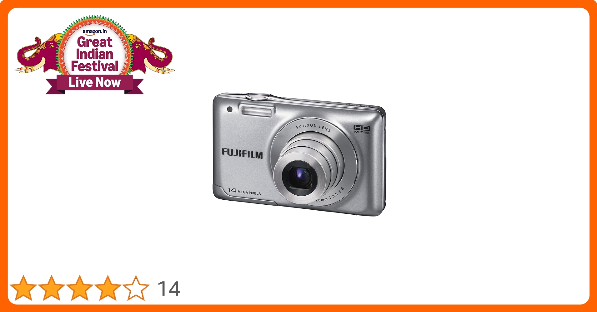 Buy Fujifilm FinePix JX500 14MP Point-and-Shoot Digital