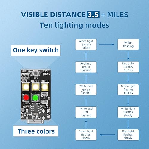 Miniatura 2 de HeiyRC 3 luces estroboscópicas de dron, luces LED anticolisión nocturna, para DJI Avata 2Mini 3 ProMini4 ProMini 2 SE Drone volador motocicleta