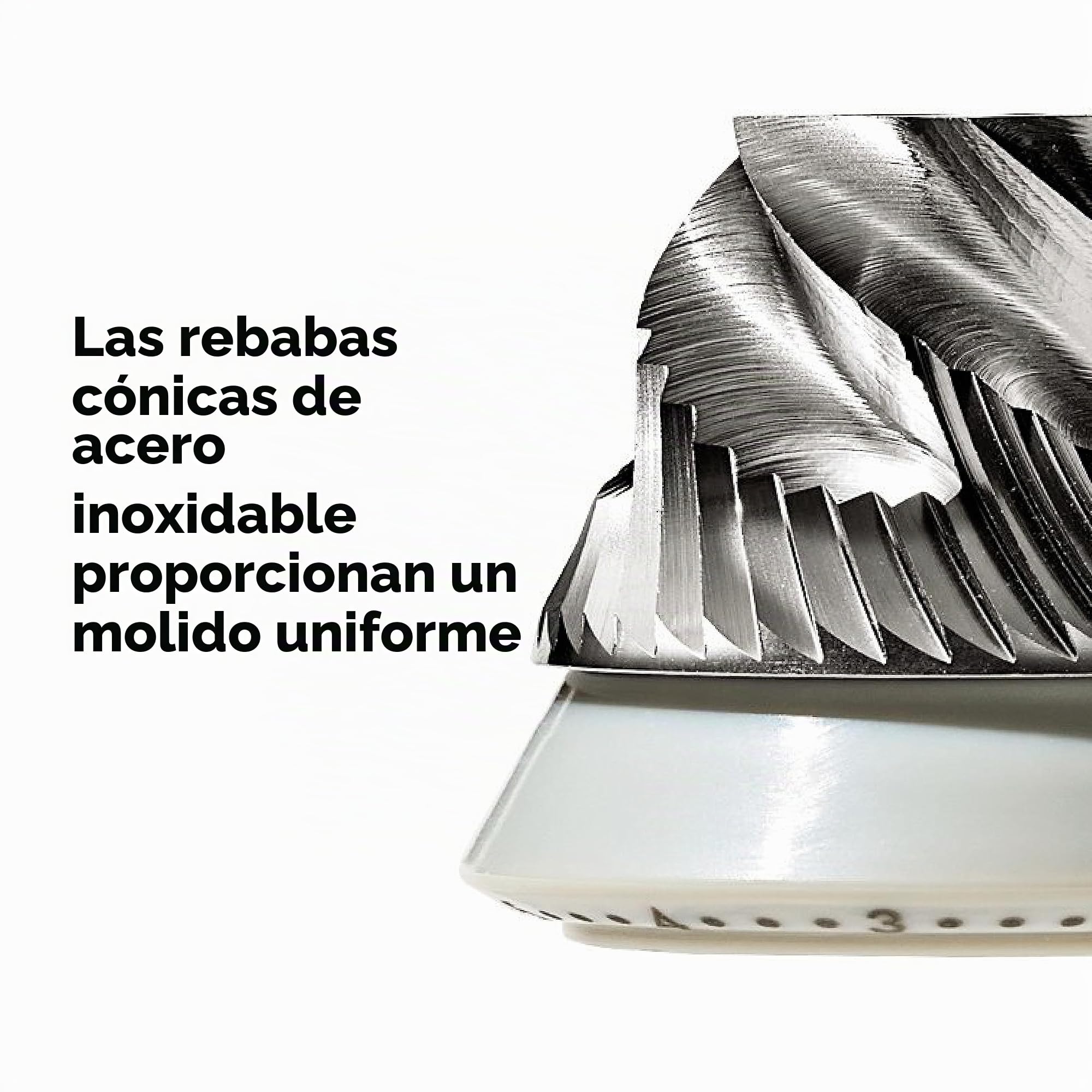 OXO Brew Molinillo de café manual – rebabas cónicas de acero inoxidable, 40 configuraciones de molienda, compacto y portátil, mango cómodo, tolva de fácil llenado
