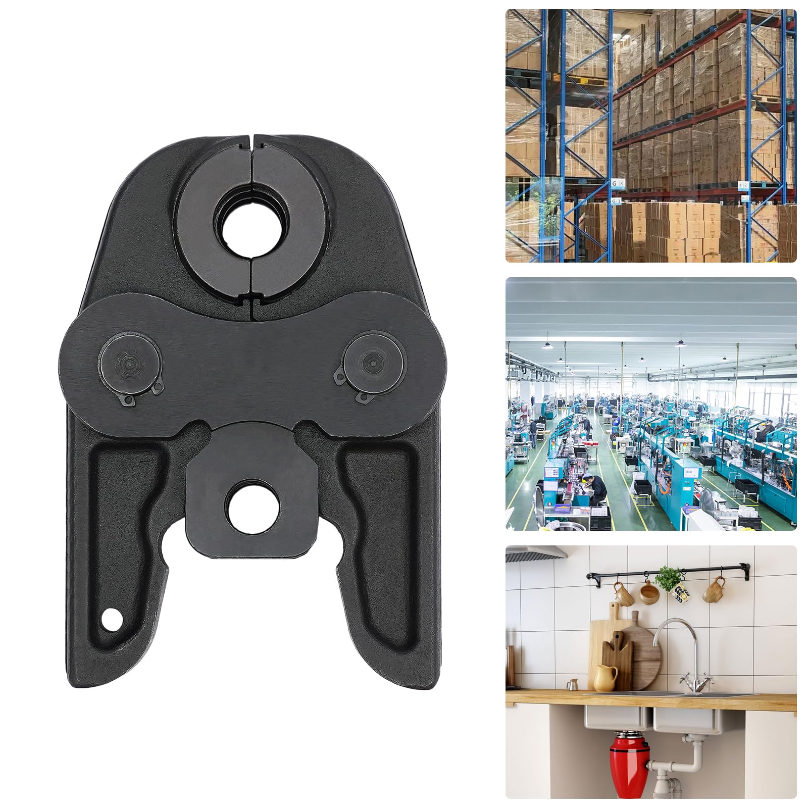 Pinza crimpatrice manuale con testa di pinza TH16-20-26-32, adatta per il collegamento di tubi in alluminio-plastica, tubi PEX, tubi PB con raccordi in rame, manicotti in rame e manicotti in acciaio