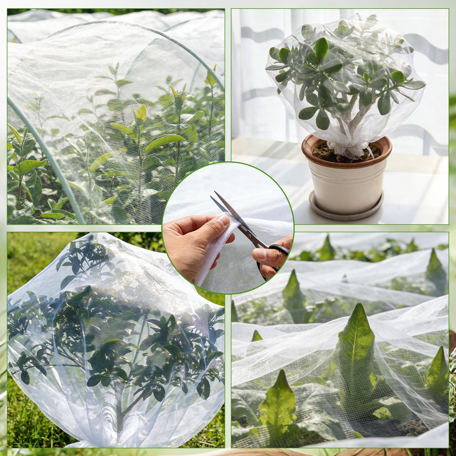 Filet Anti-Insectes 1.2 x 3m Maille Fine Protection Plantes Potager