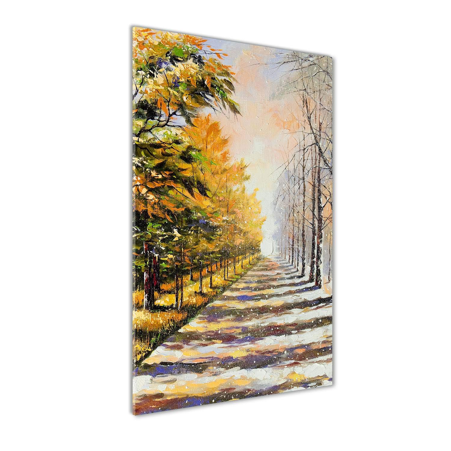 Impression sur Verre Acrylique 60x120 cm de Paysage d'Automne Orange pour Déco Murale