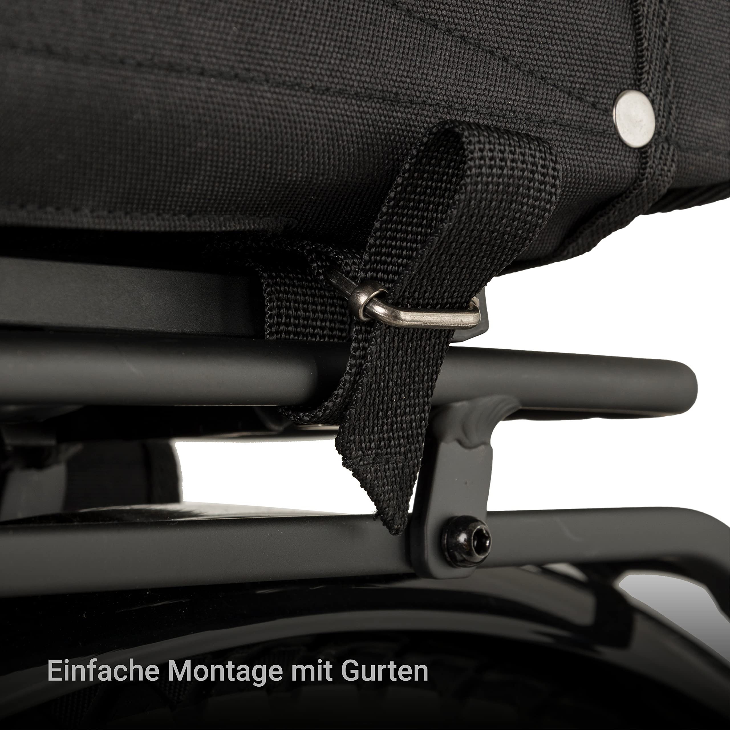 FastRider Hybrid Doppelte Fahrradtasche für Gepäckträger, 26L Seitentasche Fahrrad, Gepäckträgertasche Wasserabweisend, Reflektierend, Einfache Montage, Recyceltes Polyester - Schwarz