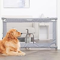 Vista 2 de Carlson - Puerta extensible extra ancha para perros de 27.5 a 50 pulgadas con puerta pequeña para mascotas, puerta de malla para mascotas