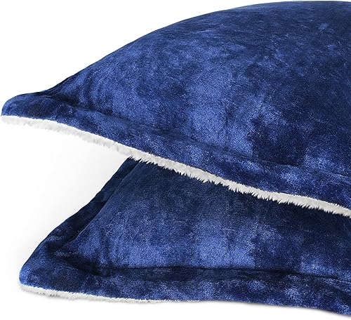 Miniatura 5 de Catalonia Juego de edredón Sherpa tamaño King, juego de ropa de cama de microvisón mullido, reversible, ultrasuave, 3 piezas, 1 edredón y 2 fundas